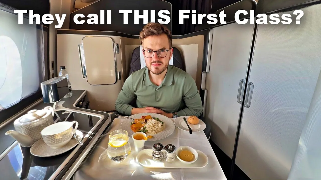 Illustration: British Airways First Class: LHR to DOH